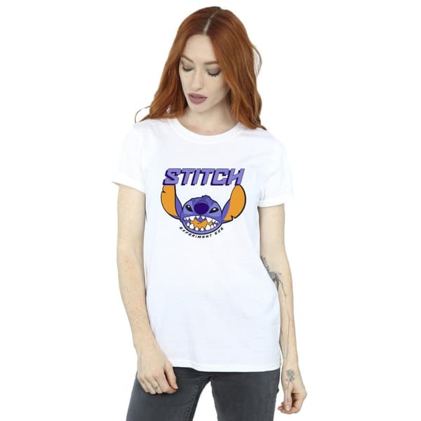 Disney Dam/Tjej Lilo And Stitch Boyfriend T-shirt i lila bomull