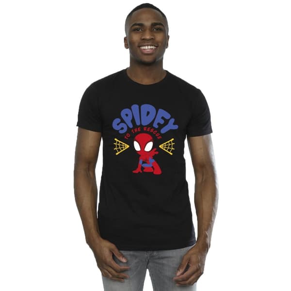 Marvel Mens Spidey And His Amazing Friends Rescue T-Shirt