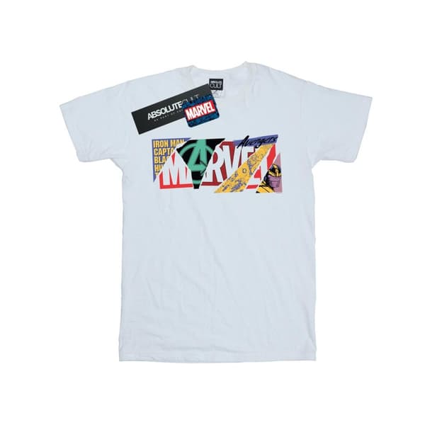 Marvel Womens/Ladies Collage Logo Cotton Boyfriend T-Shirt