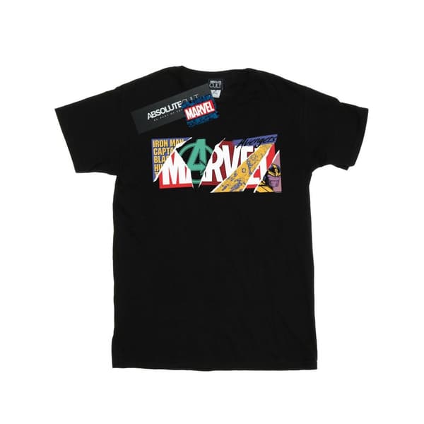 Marvel Womens/Ladies Collage Logo Cotton Boyfriend T-Shirt