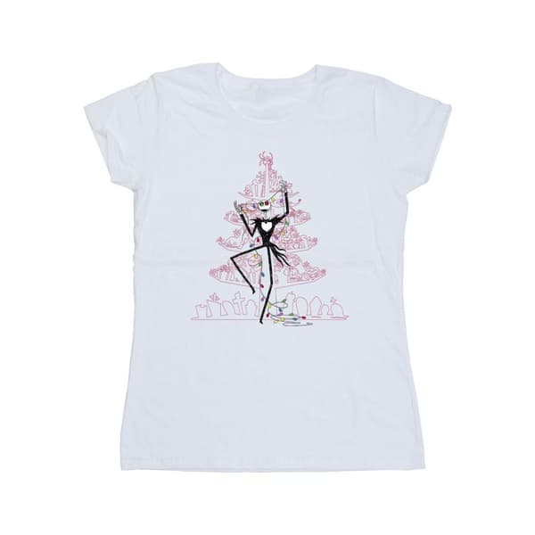 Disney Dam/Tjej - The Nightmare Before Christmas Tree - Rosa T-shirt i bomull