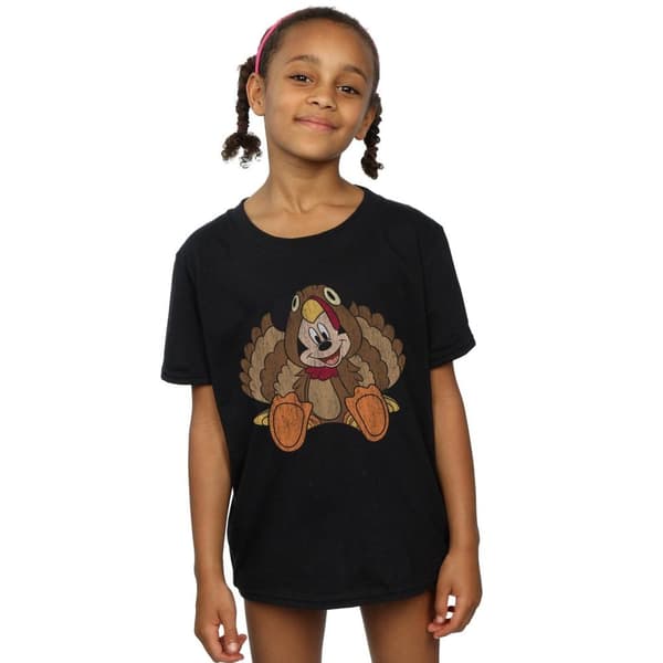 Disney T-shirt i bomull med Musse Pigg-kostym och kalkondräkt för flickor