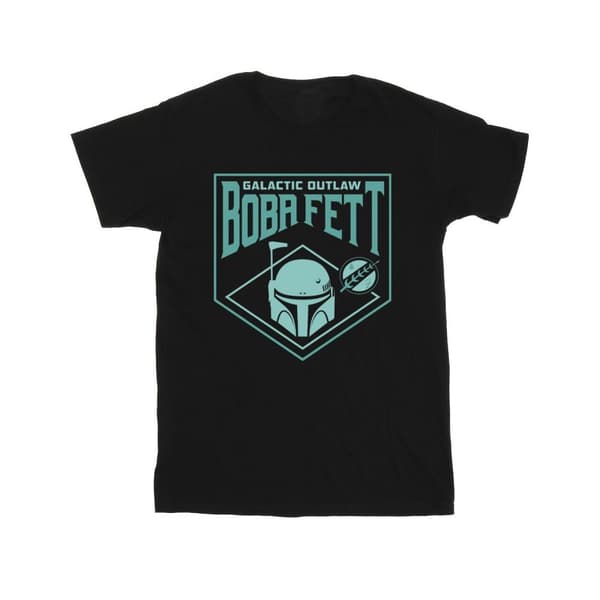 Star Wars Girls The Book Of Boba Fett Galaktisk hjälm Bröst T-shirt i bomull