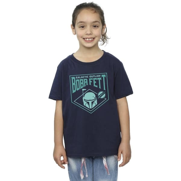 Star Wars Girls The Book Of Boba Fett Galaktisk hjälm Bröst T-shirt i bomull
