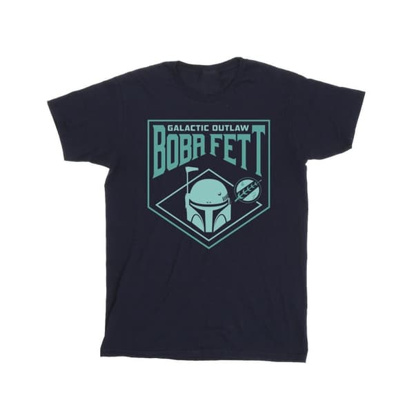 Star Wars Girls The Book Of Boba Fett Galaktisk hjälm Bröst T-shirt i bomull