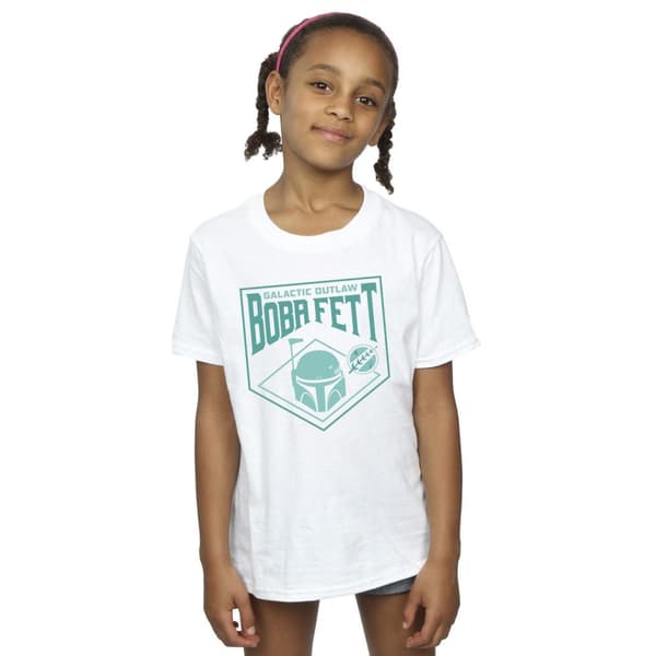 Star Wars Girls The Book Of Boba Fett Galaktisk hjälm Bröst T-shirt i bomull