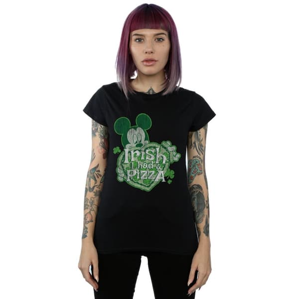 Disney Dam/Tjej Musse Pigg Klöversten Pizza Bomulls-T-shirt