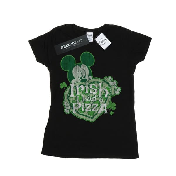 Disney Dam/Tjej Musse Pigg Klöversten Pizza Bomulls-T-shirt