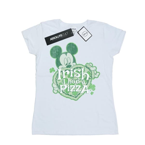 Disney Dam/Tjej Musse Pigg Klöversten Pizza Bomulls-T-shirt
