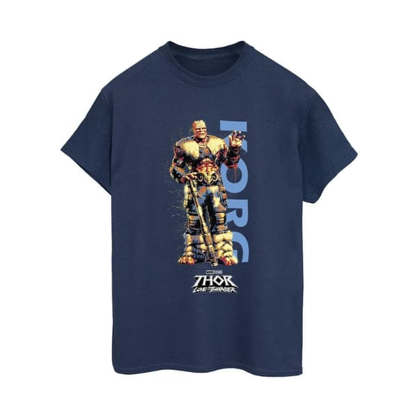 Marvel Womens/Ladies Thor Love And Thunder Korg Wave Cotton Boyfriend T-Shirt