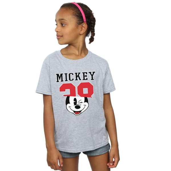 Disney Girls Mickey Mouse Split 28 Cotton T-Shirt