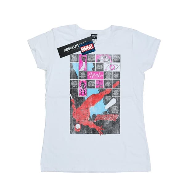 Marvel Dam/Tjej Daredevil Comic Panels T-shirt i bomull
