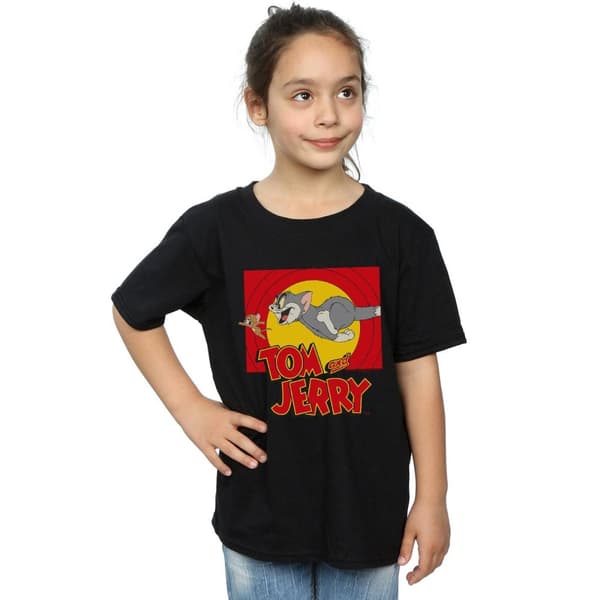 Tom And Jerry Chase Scene T-shirt i bomull för flickor