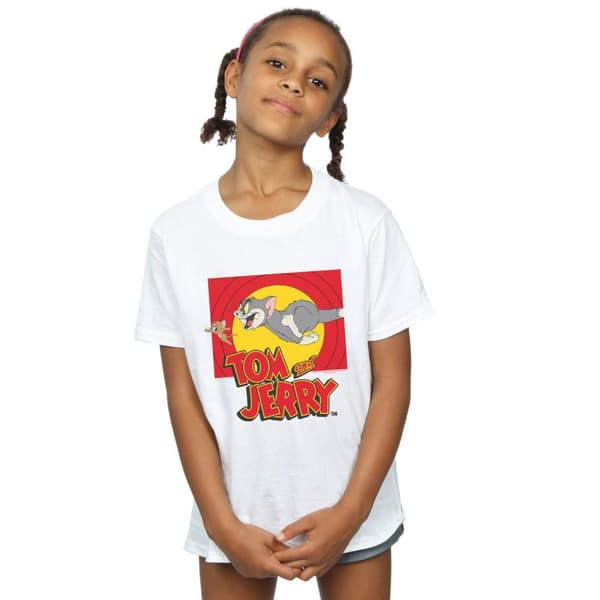 Tom And Jerry Chase Scene T-shirt i bomull för flickor