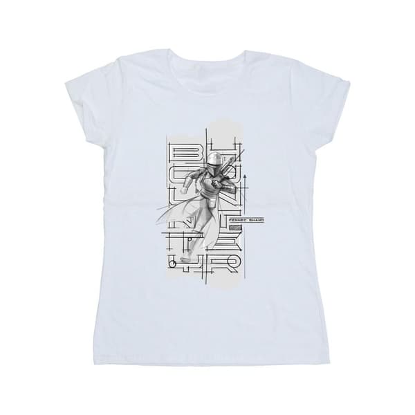 Star Wars Womens/Ladies The Book Of Boba Fett Fennec Illustration Cotton T-Shirt
