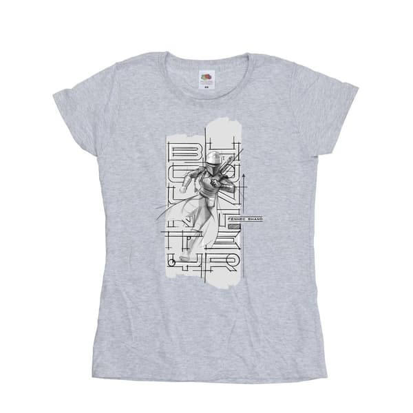 Star Wars Womens/Ladies The Book Of Boba Fett Fennec Illustration Cotton T-Shirt