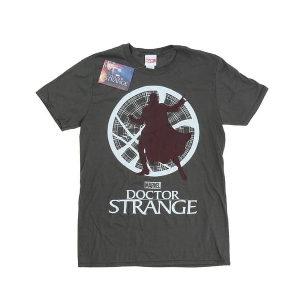 Marvel Mens Doctor Strange Silhouette T-Shirt Charcoal 3XL