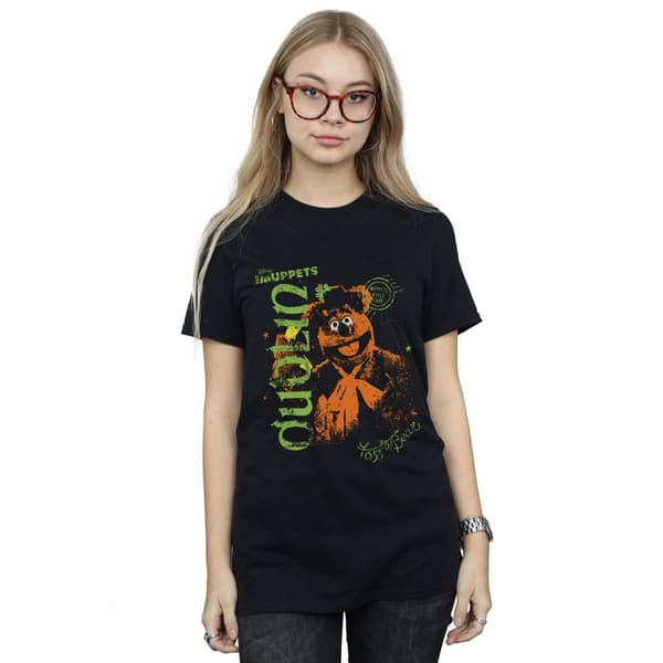 Disney Womens/Ladies The Muppets Fozzie Bear In Dublin Cotton Boyfriend T-Shirt