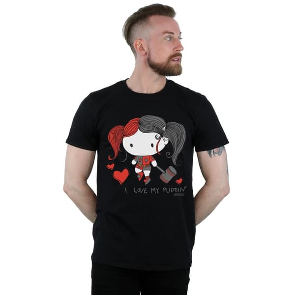 DC Comics Mens Justice League I Love My Puddin´ T-shirt