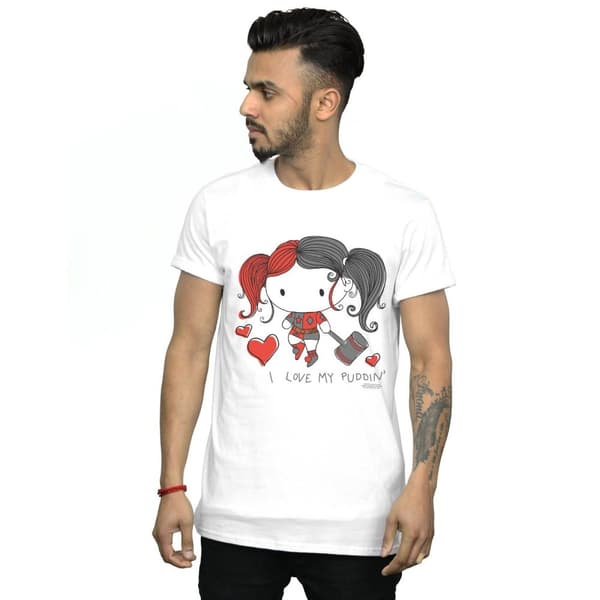 DC Comics Mens Justice League I Love My Puddin´ T-shirt