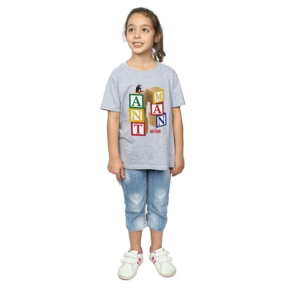 Marvel Girls Ant-Man Blocks Cotton T-Shirt
