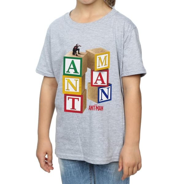 Marvel Girls Ant-Man Blocks Cotton T-Shirt