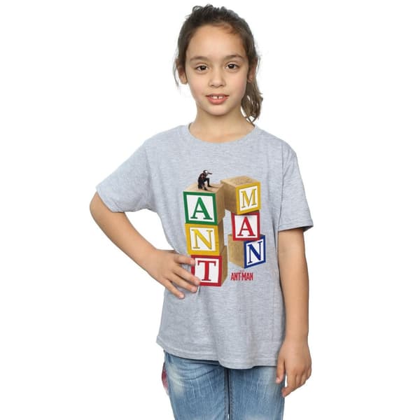Marvel Girls Ant-Man Blocks Cotton T-Shirt