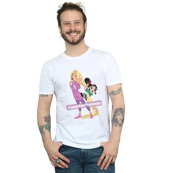 Disney Mens Wreck It Ralph Rapunzel And Vanellope T-shirt