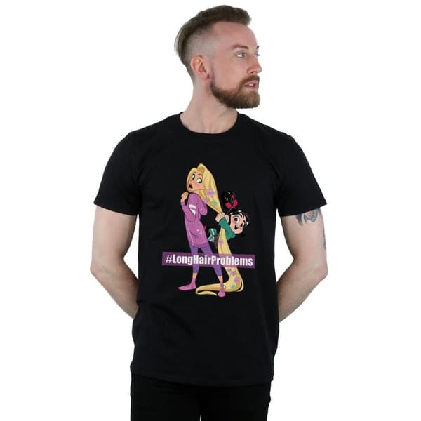 Disney Mens Wreck It Ralph Rapunzel And Vanellope T-shirt