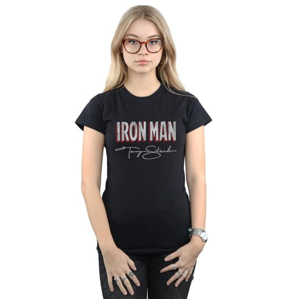 Marvel Dam/Tjej Iron Man AKA Tony Stark T-shirt i bomull