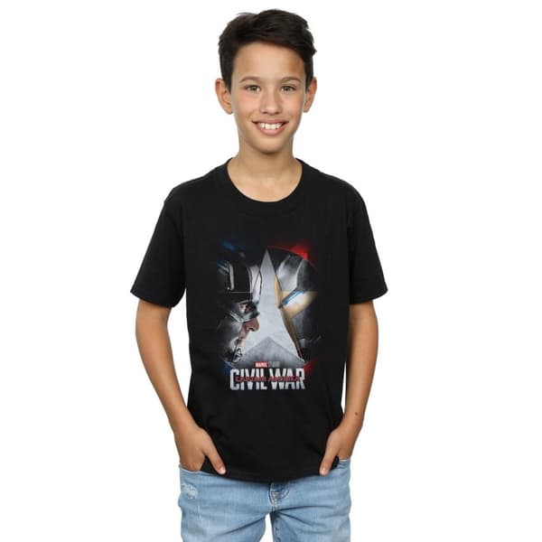 Marvel Studios Boys Captain America Civil War Poster T-Shirt