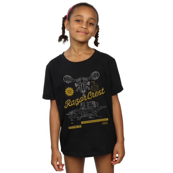Star Wars Girls The Mandalorian The Razor Crest T-shirt i bomull