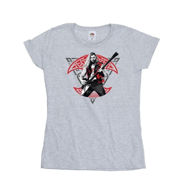 Marvel Dam/Tjej - Thor - Kärlek och åska - Solo Guitar - Bomulls-T-shirt