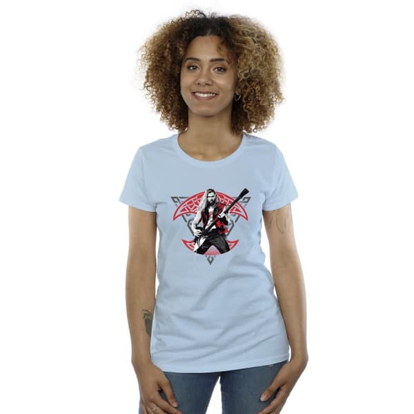 Marvel Dam/Tjej - Thor - Kärlek och åska - Solo Guitar - Bomulls-T-shirt