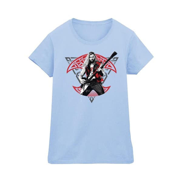 Marvel Dam/Tjej - Thor - Kärlek och åska - Solo Guitar - Bomulls-T-shirt
