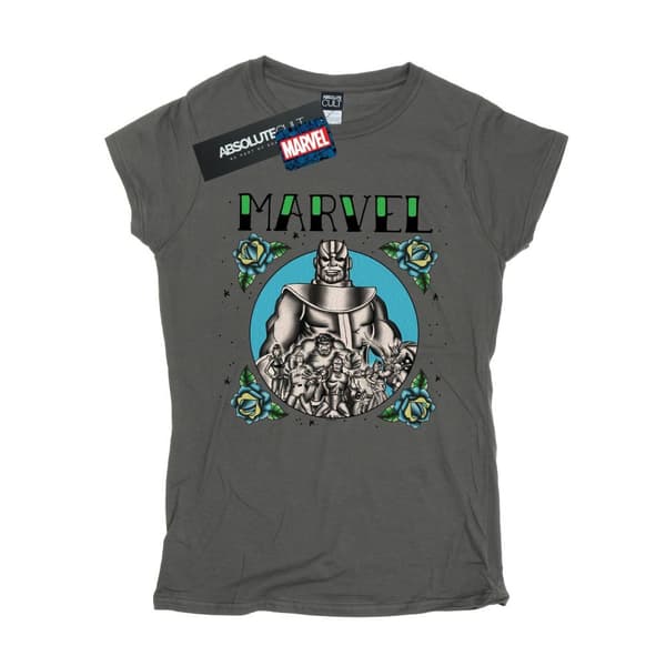 Marvel Dam/kvinnor Avengers Group Tattoo - T-shirt i bomull