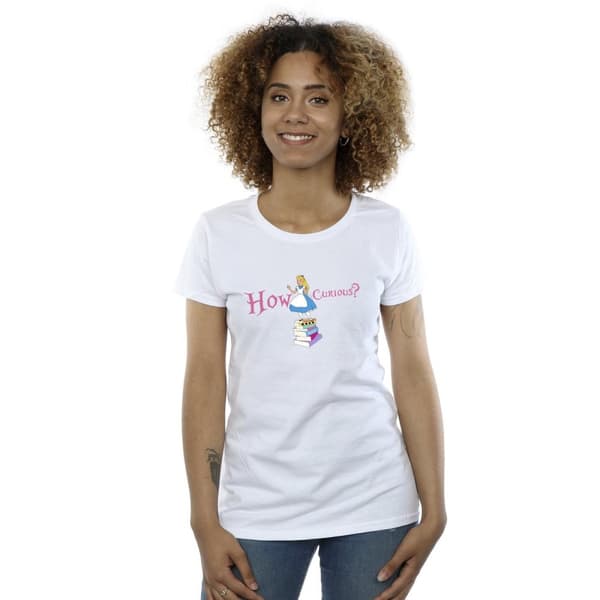 Disney Dam/Tjej - Alice i underlandet - How Curious - T-shirt i bomull