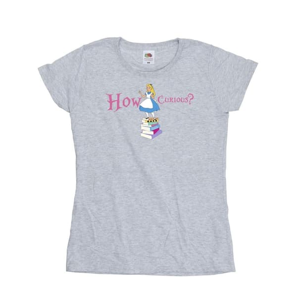 Disney Dam/Tjej - Alice i underlandet - How Curious - T-shirt i bomull