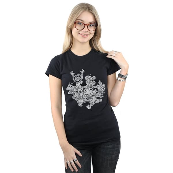 Disney Womens/Ladies The Muppets Muppet Babies Mono Group Cotton T-Shirt