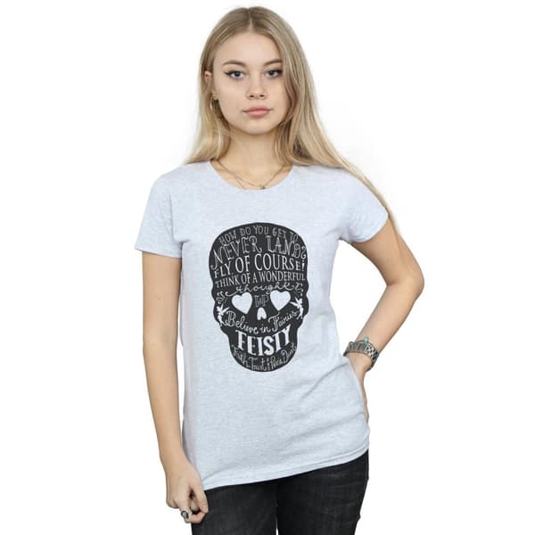 Disney Womens/Ladies Tinker Bell Skull Cotton T-Shirt