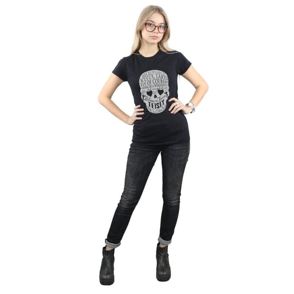 Disney Womens/Ladies Tinker Bell Skull Cotton T-Shirt