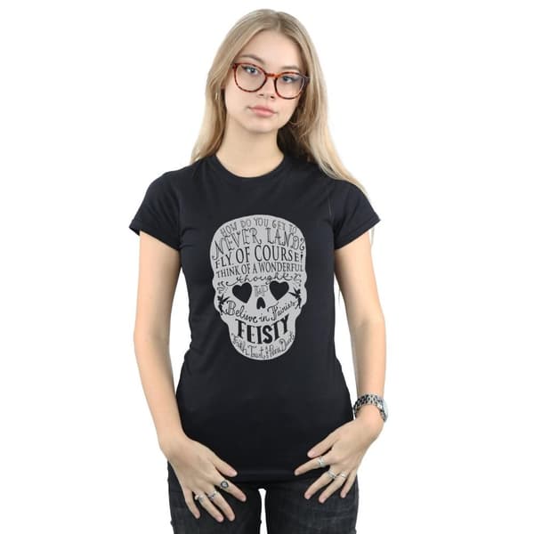 Disney Womens/Ladies Tinker Bell Skull Cotton T-Shirt
