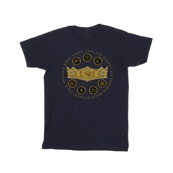 Game Of Thrones: House Of The Dragon Mens Gods Kings Fire And Blood T-Shirt