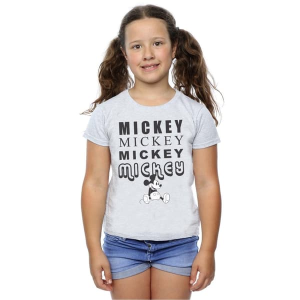 Disney T-shirt i bomull med sittande Musse Pigg för flickor