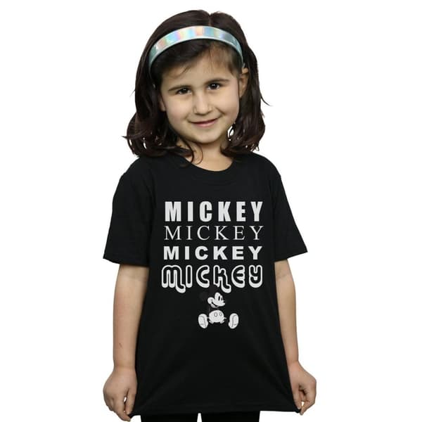 Disney T-shirt i bomull med sittande Musse Pigg för flickor