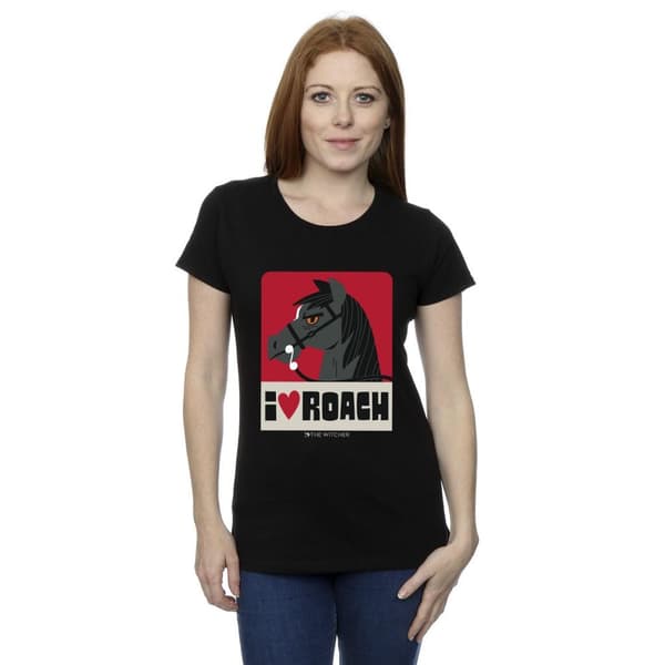 Netflix Womens/Ladies The Witcher I Heart Roach Cotton T-Shirt