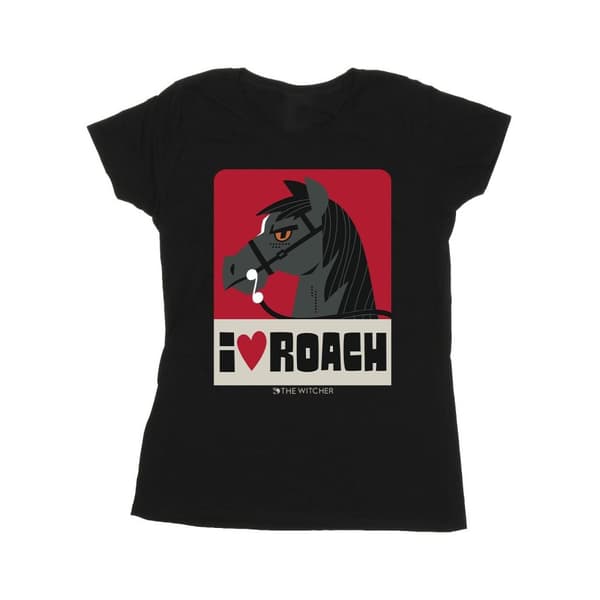 Netflix Womens/Ladies The Witcher I Heart Roach Cotton T-Shirt