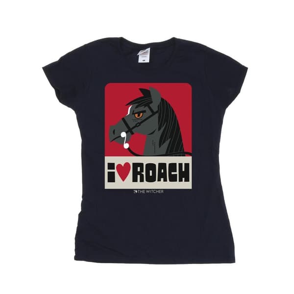Netflix Womens/Ladies The Witcher I Heart Roach Cotton T-Shirt