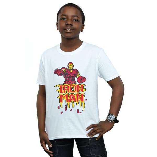 Marvel T-shirt med pixelerad Iron Man för pojkar