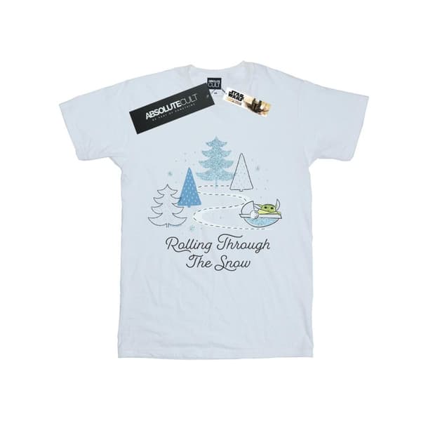 Star Wars Mens The Mandalorian Rolling Through The Snow T-Shirt